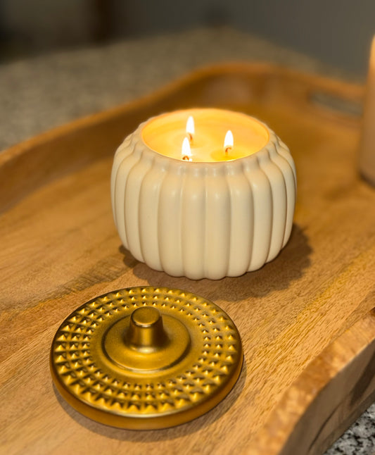 Luxe Pumpkin Hollow Candle 🎃