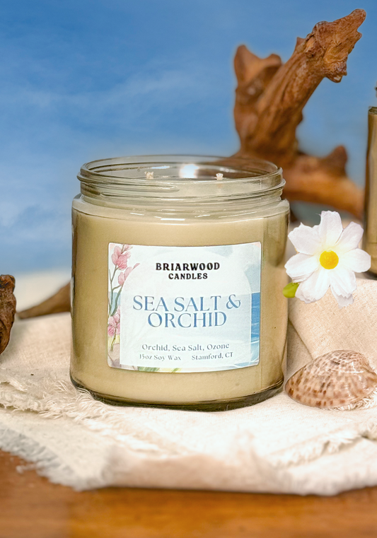 Sea Salt & Orchid Candle 15oz